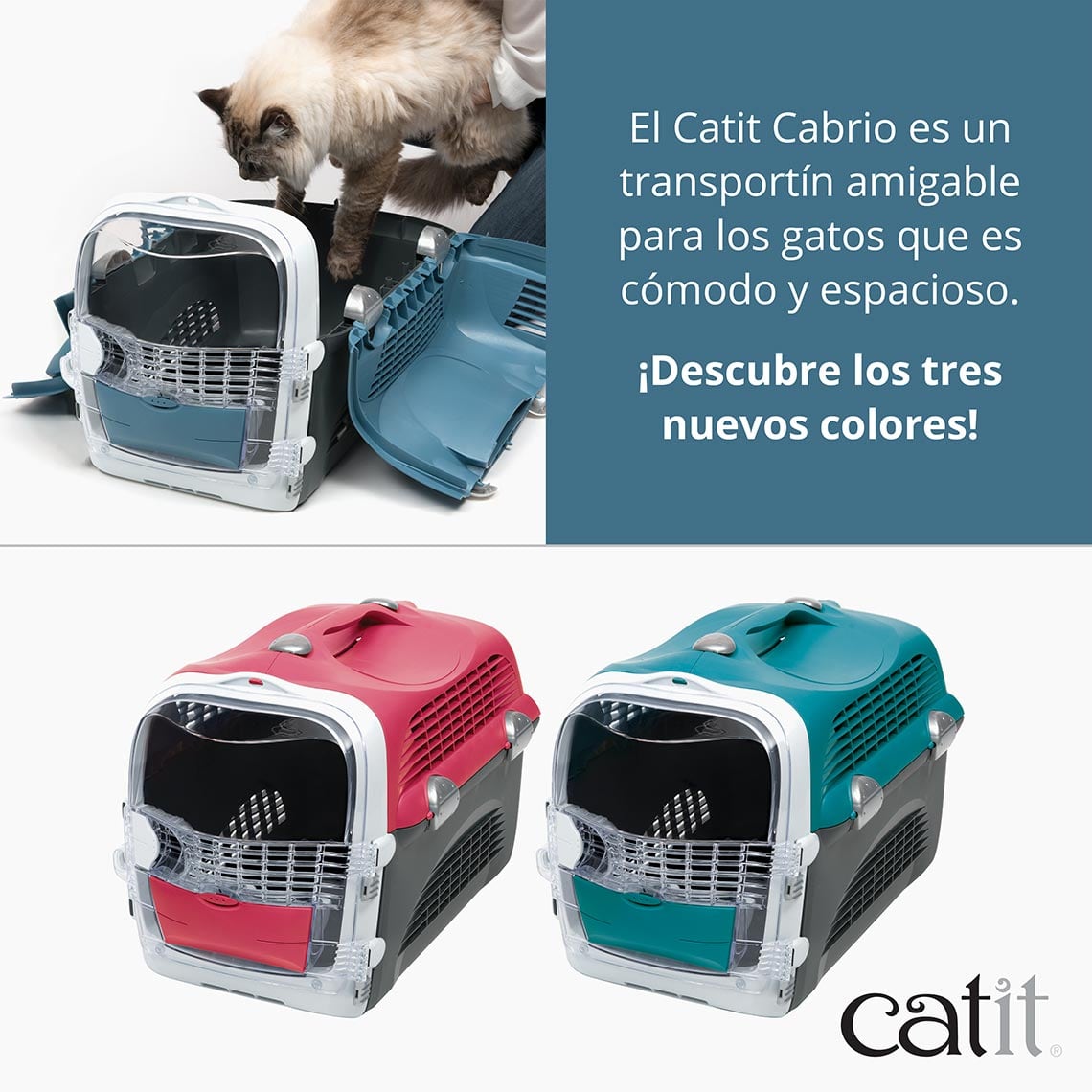 Transportín para gatos Catit Cabrio