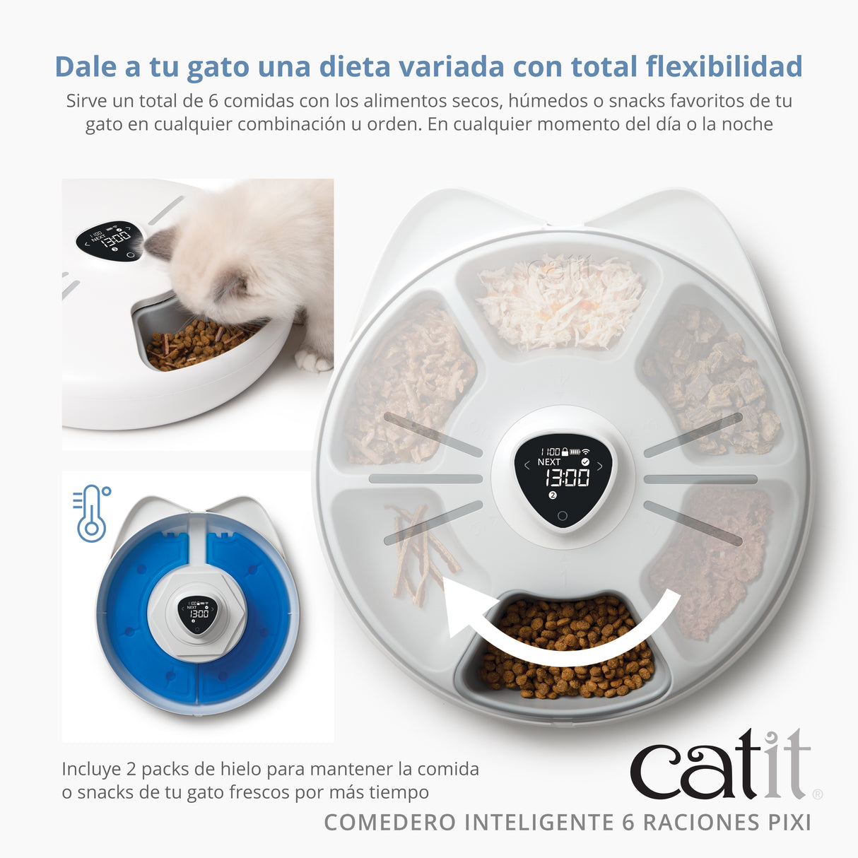 Comedero Inteligente 6 Raciones para gatos Catit PIXI