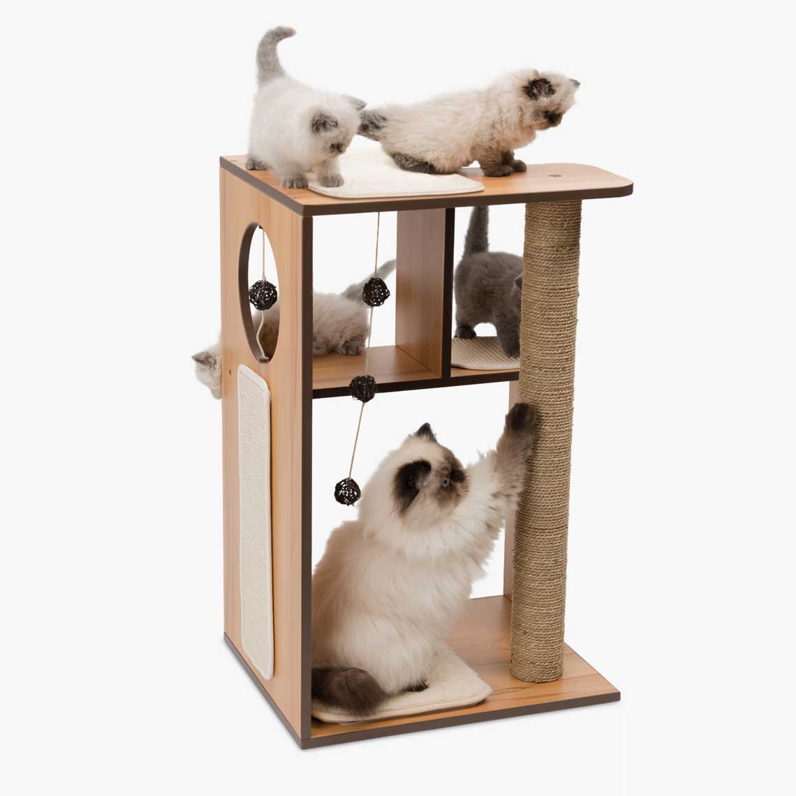 Árbol rascador para gatos Catit Vesper Box Grande – Nogal