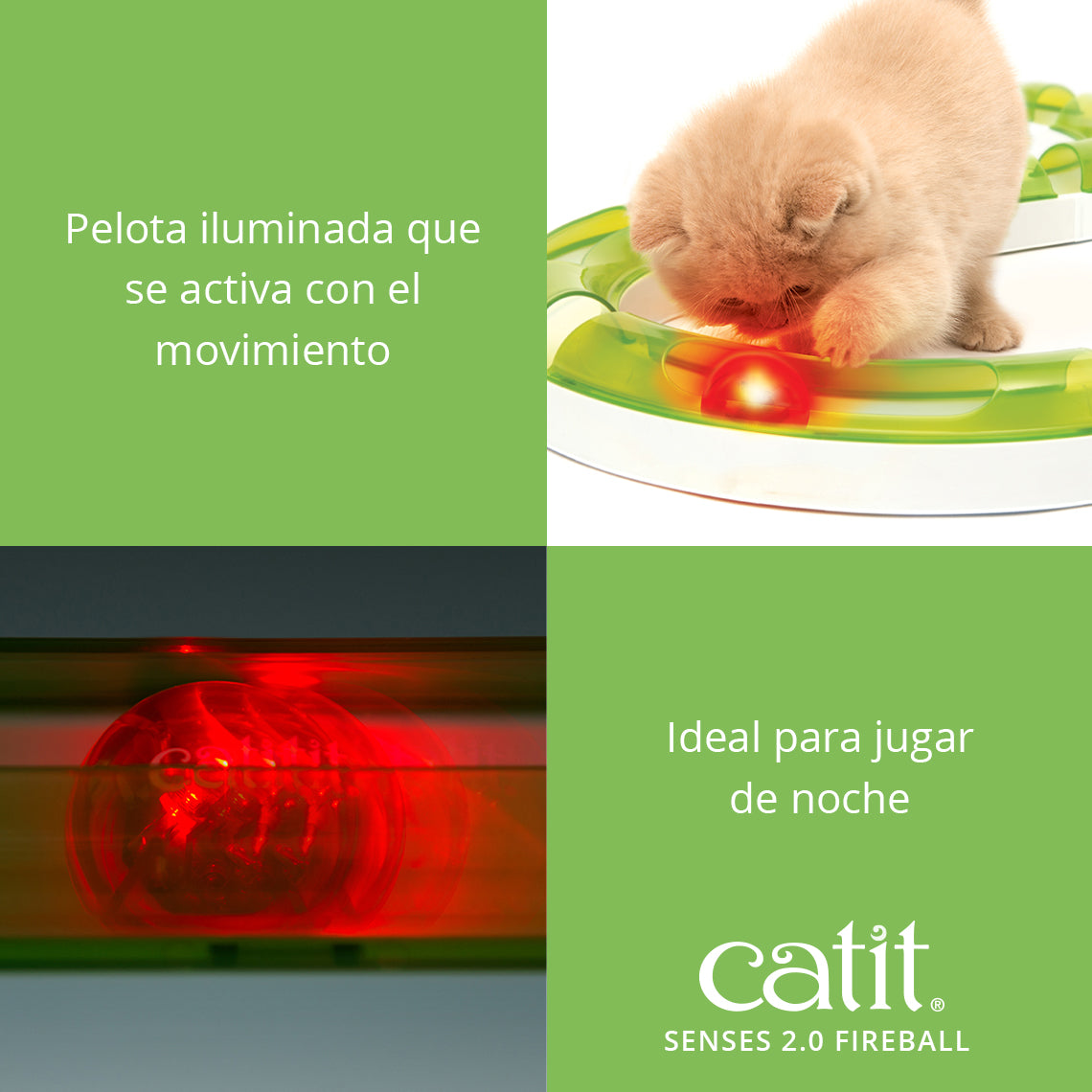 Pelota con luz para gatos Catit Senses Fireball