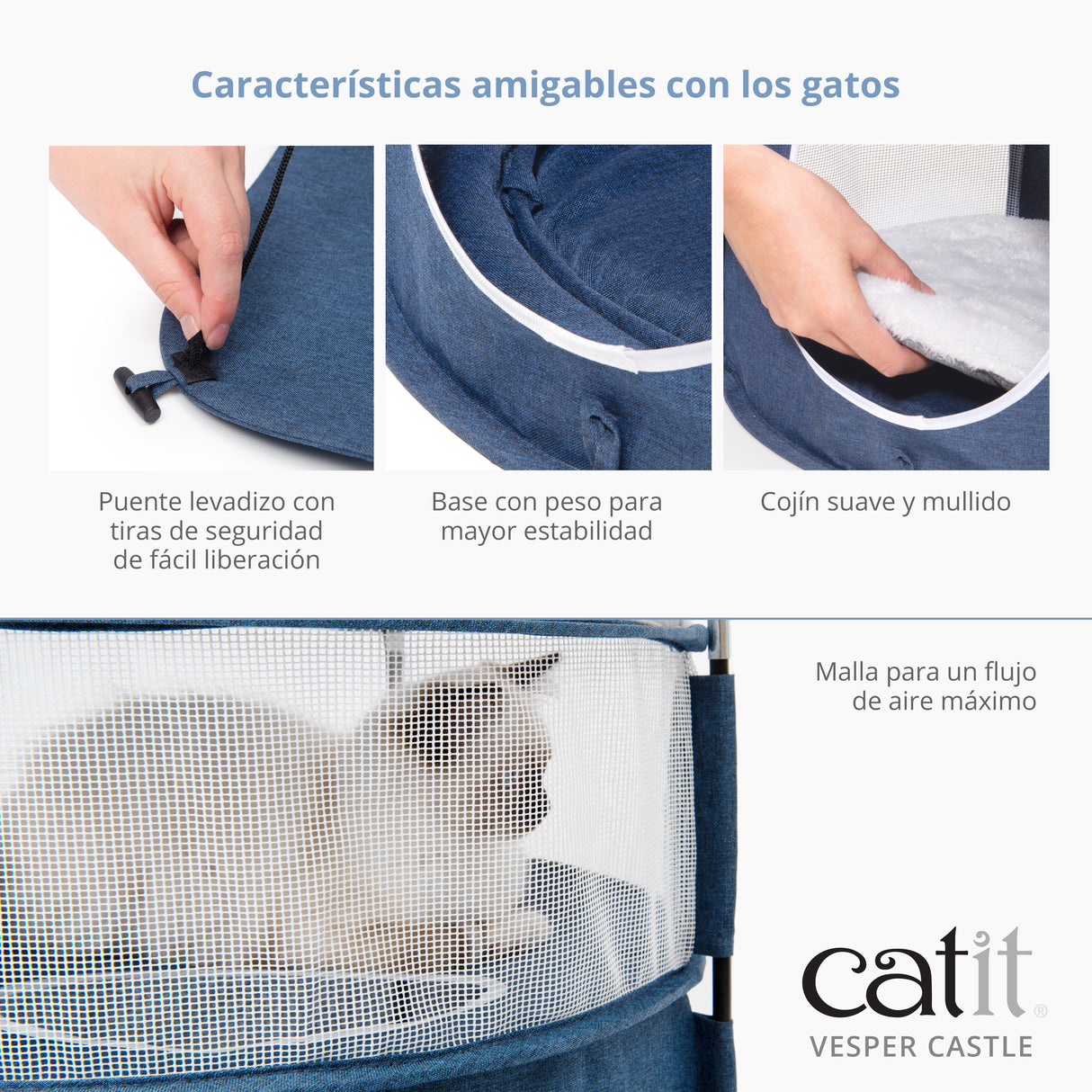 Castillo de juego plegable para gatos Catit Vesper Castle