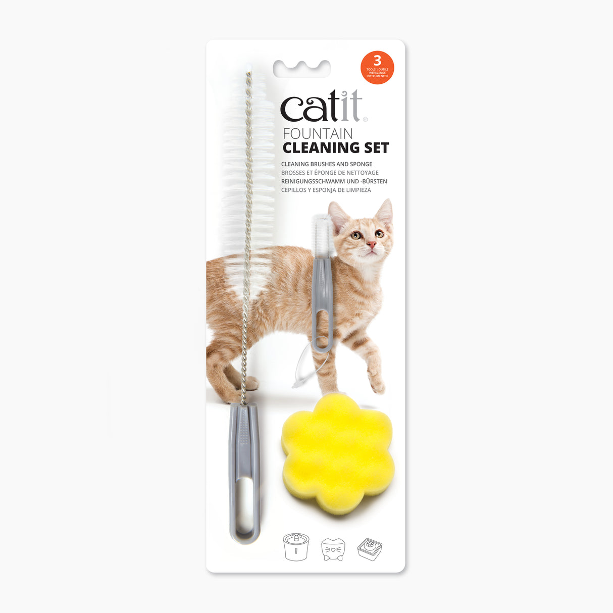 Kit de limpieza para fuentes de gatos Catit
