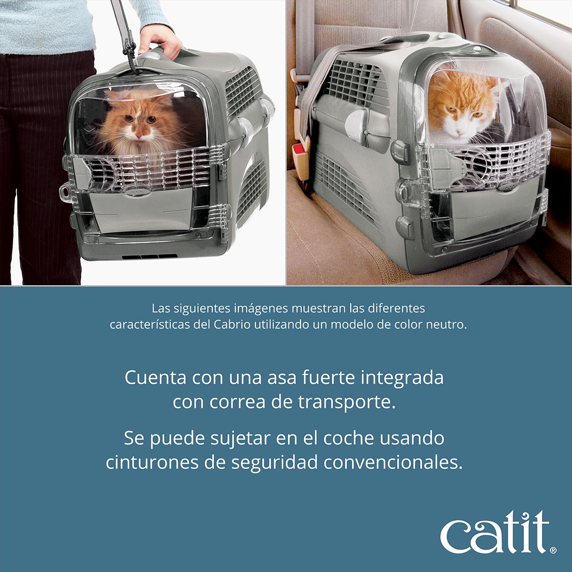 Transportín para gatos Catit Cabrio