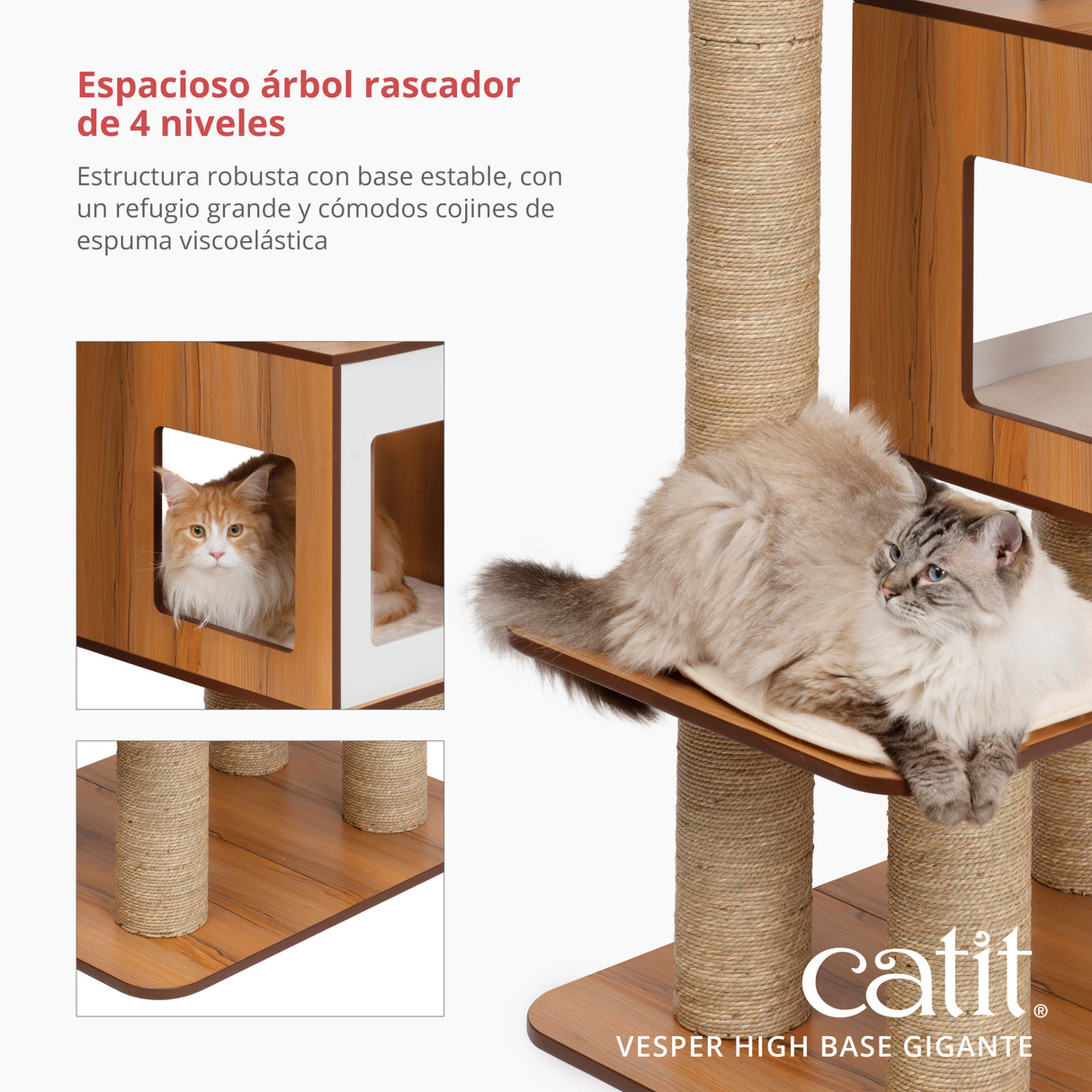 Árbol rascador para gatos de razas grandes Catit Vesper High Base Gigante
