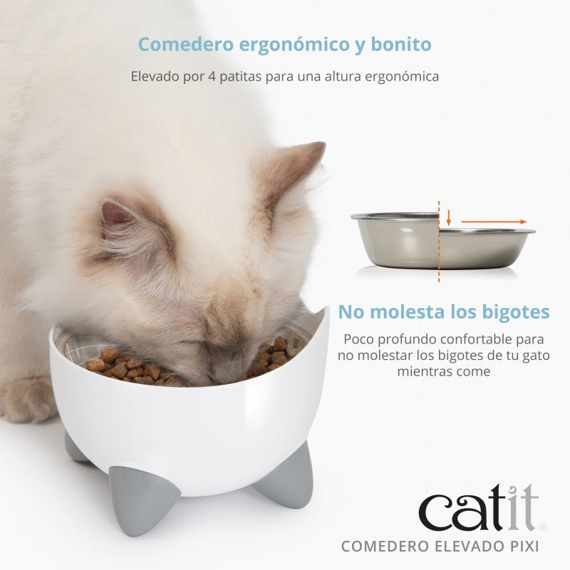 Comedero Elevado para gatos Catit PIXI