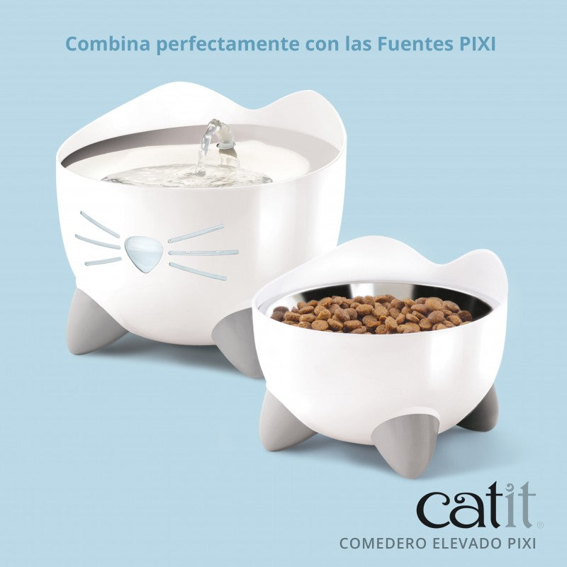 Comedero Elevado para gatos Catit PIXI