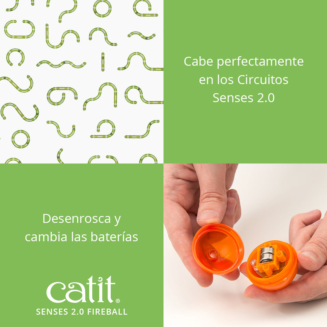 Pelota con luz para gatos Catit Senses Fireball