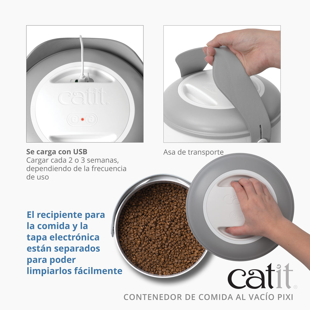 Contenedor de Comida de gatos al Vacío Catit PIXI