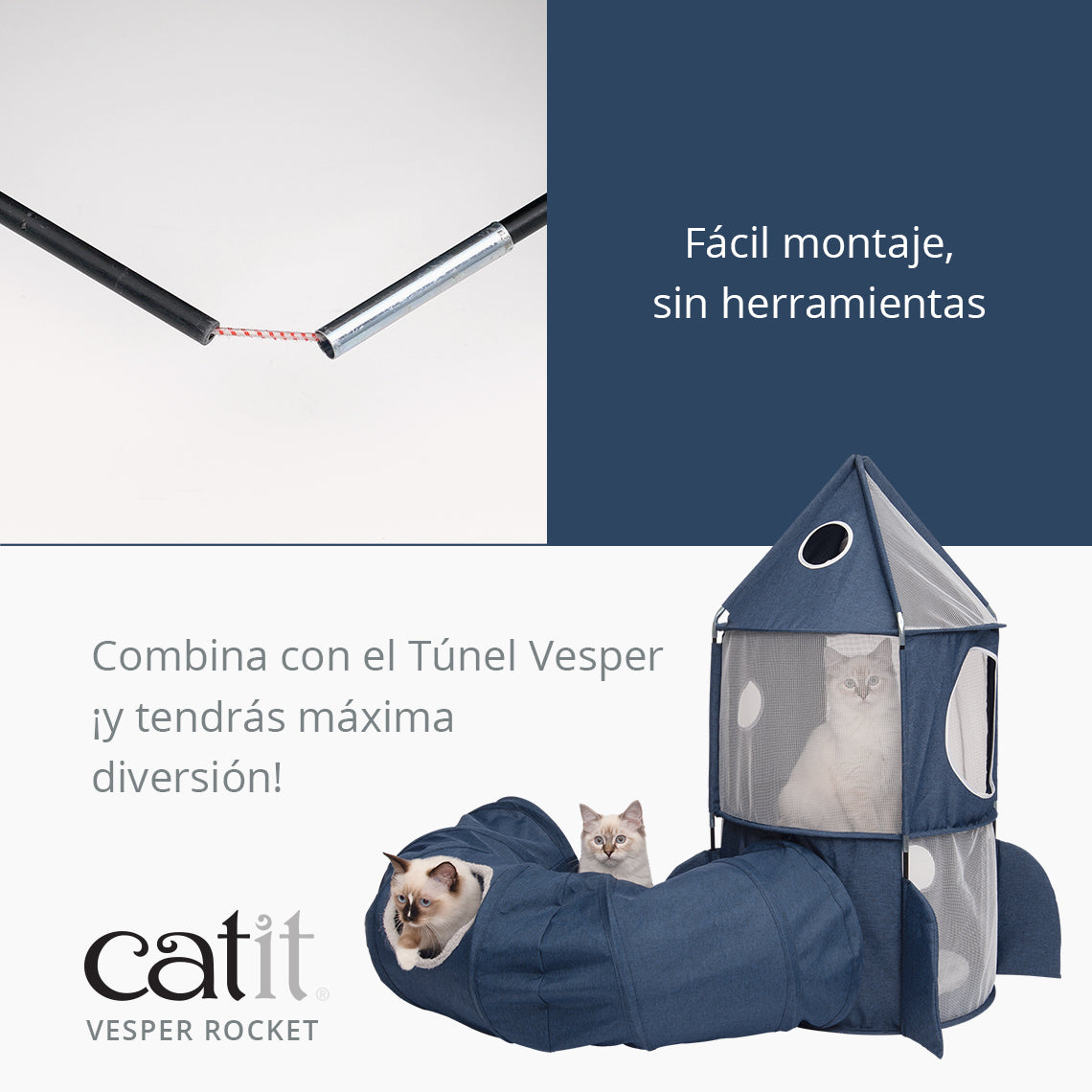 Cohete de juego plegable para gatos Catit Vesper Rocket
