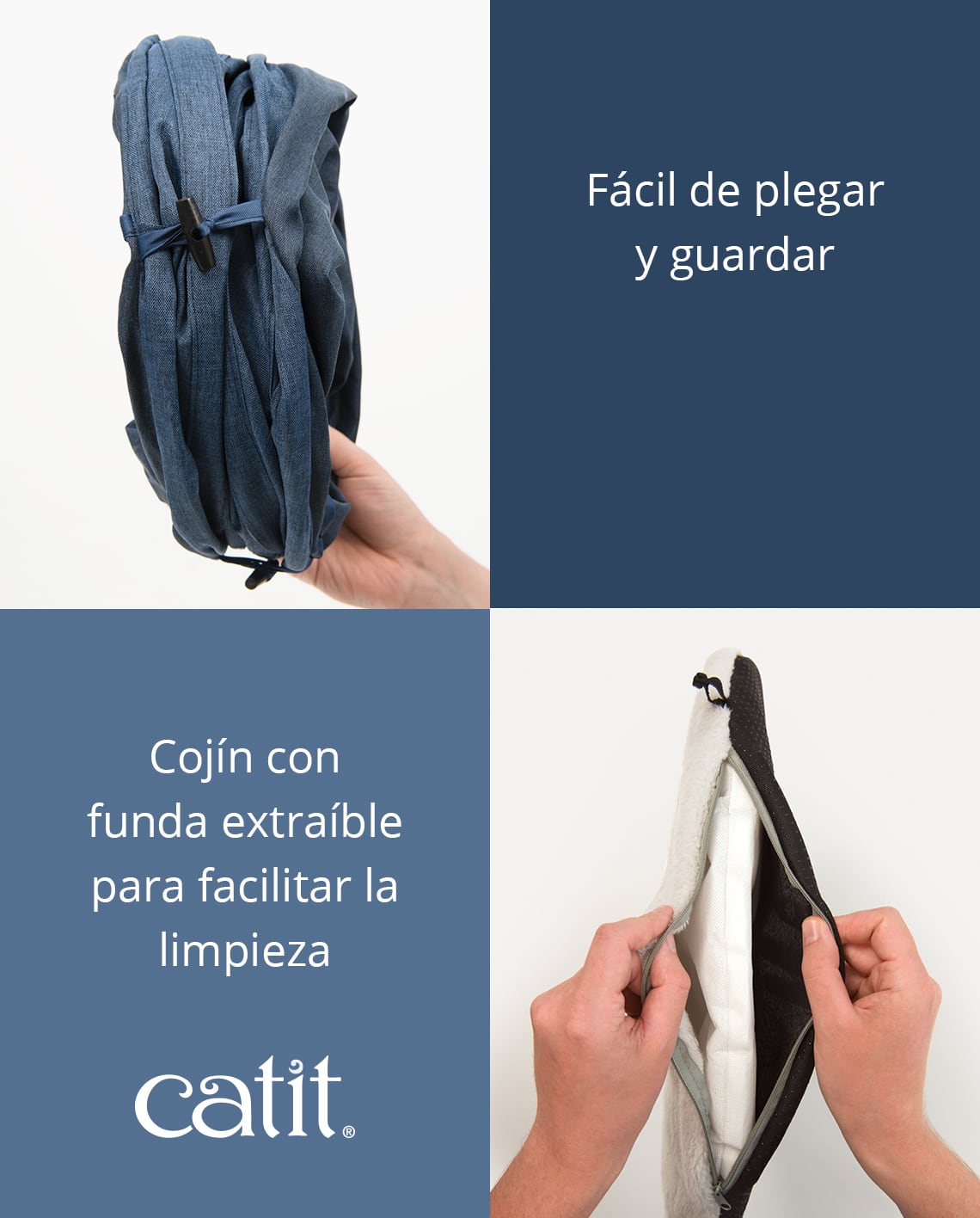 Túnel para gatos con cojín Catit Vesper Tunnel