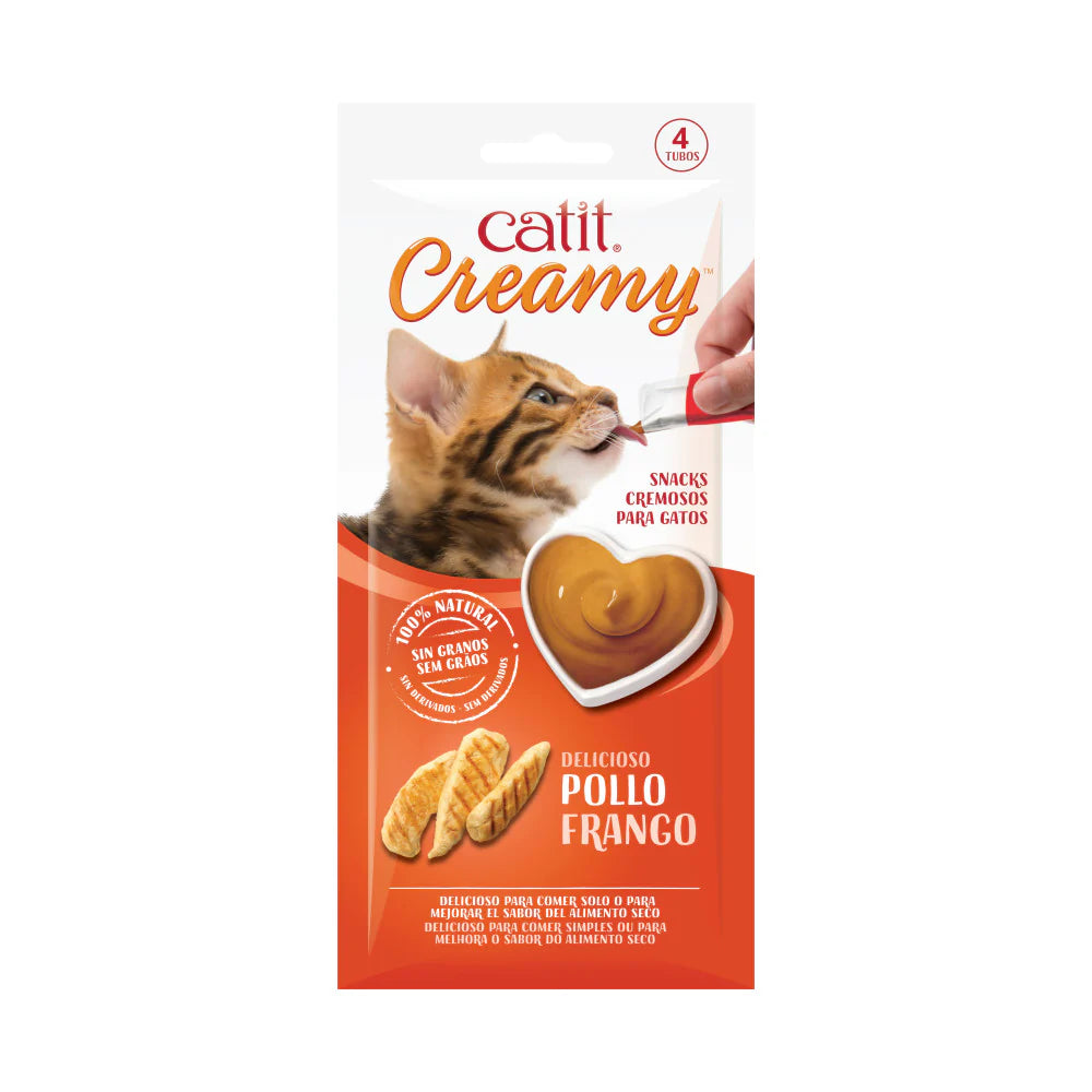 Snacks cremosos para gatos Catit Creamy – 4 Tubos