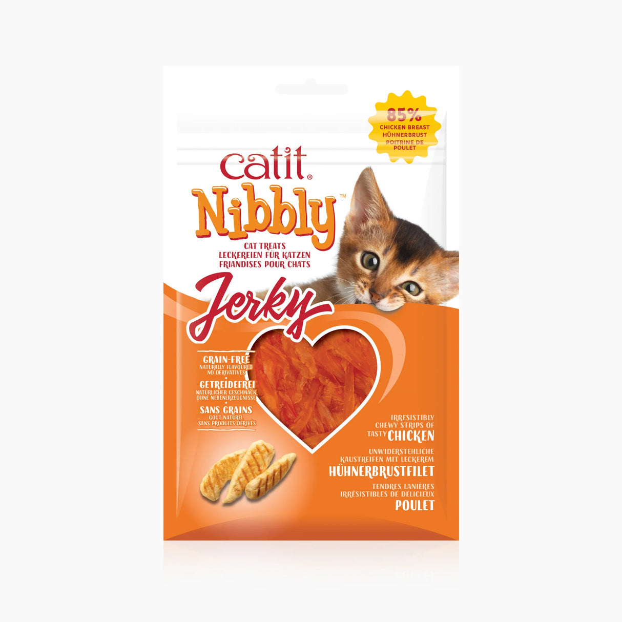 Snacks masticables para gatos Catit Nibbly Jerky