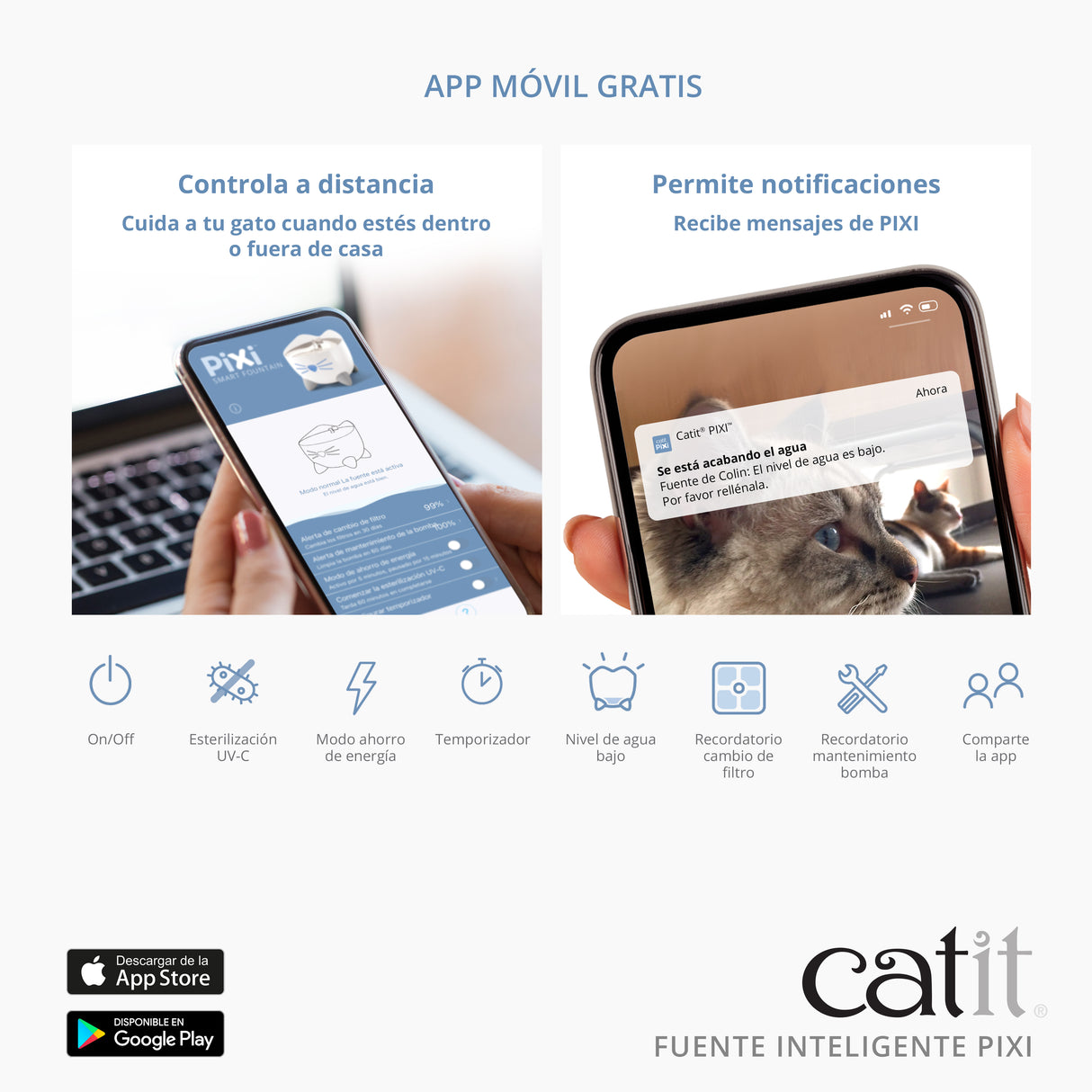 Fuente Inteligente para gatos Catit PIXI