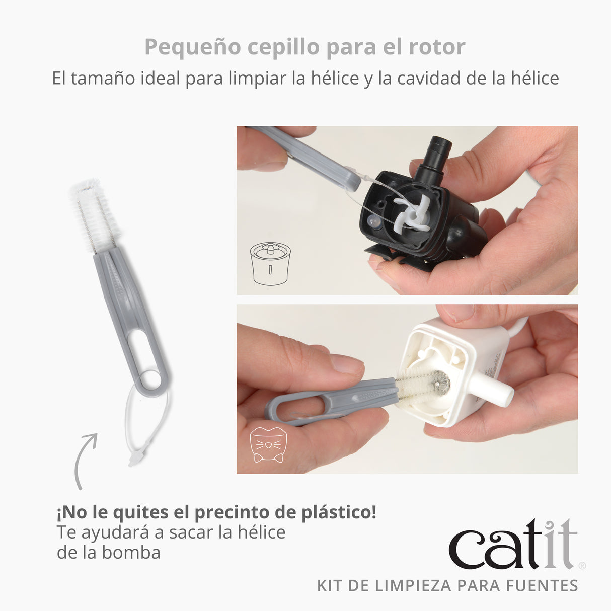 Kit de limpieza para fuentes de gatos Catit