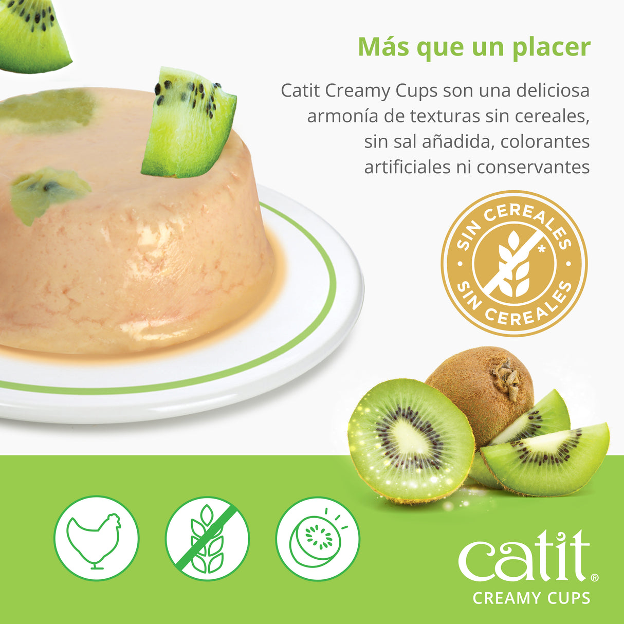 Snack para gatos en mousse con fruta Catit Creamy Cups