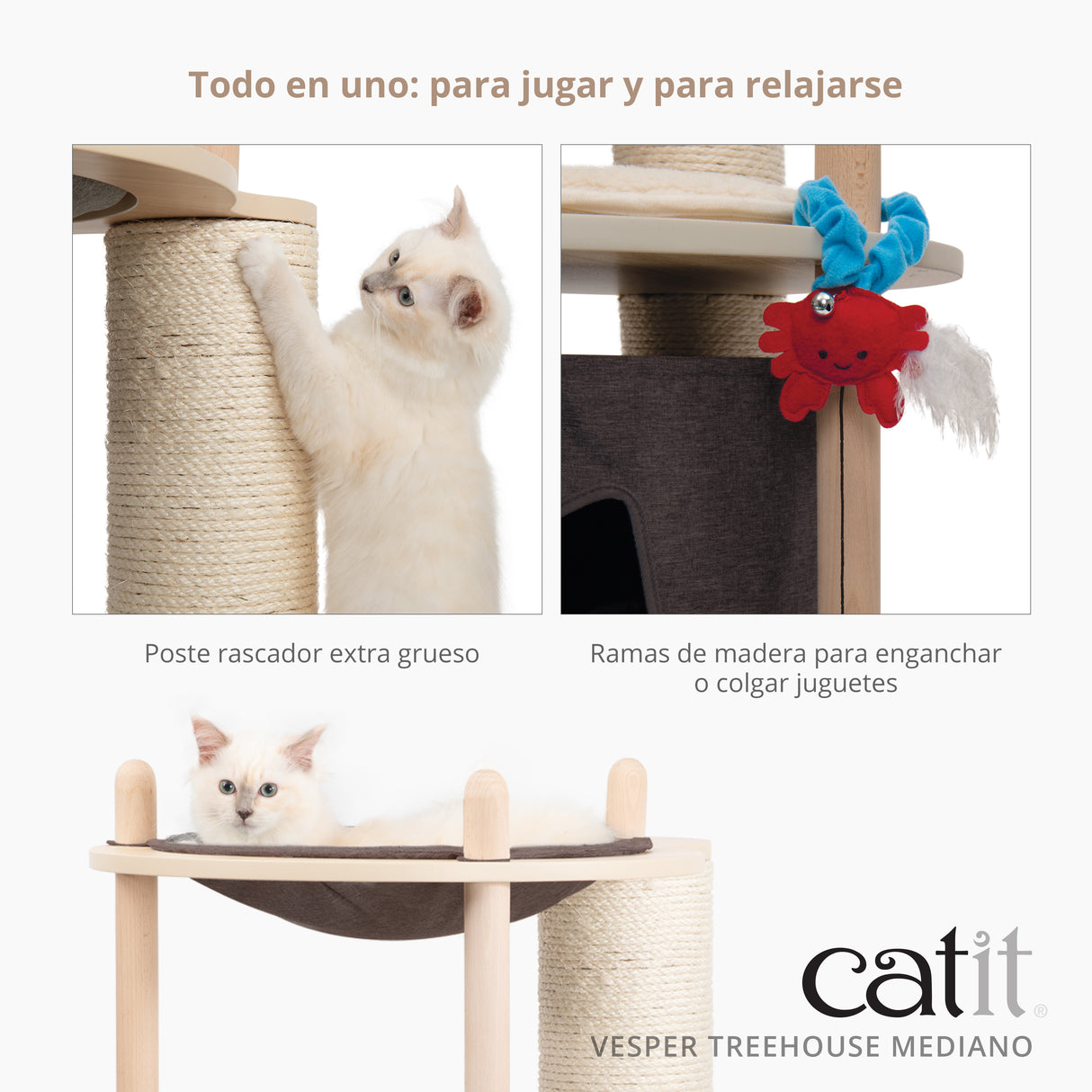 Árbol rascador para gatos Catit Vesper Treehouse