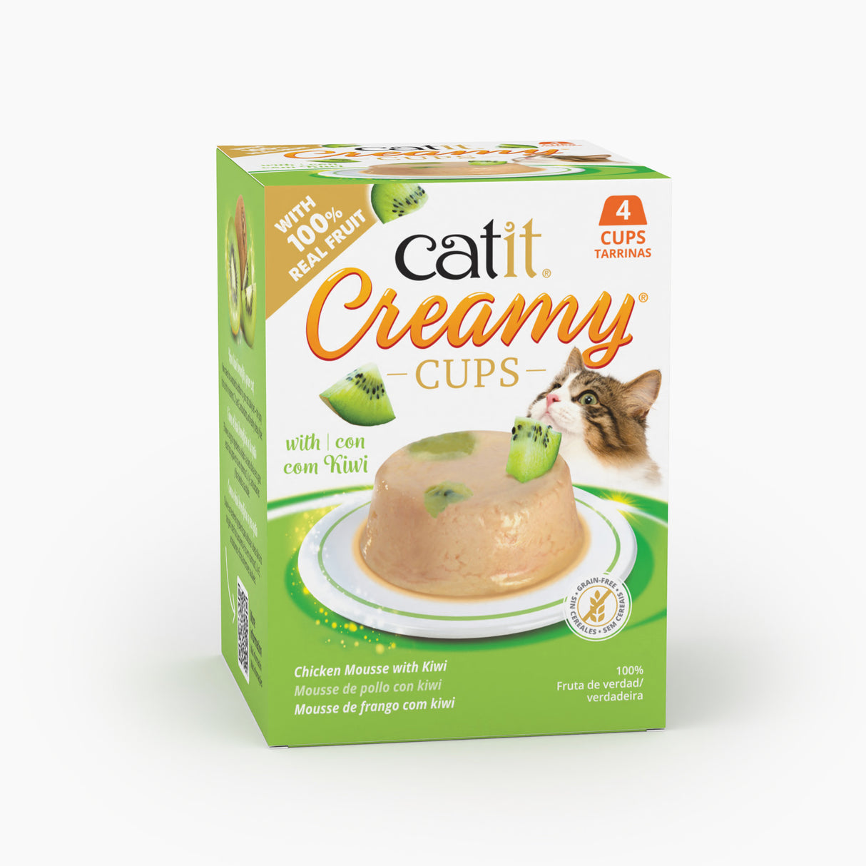Snack para gatos en mousse con fruta Catit Creamy Cups