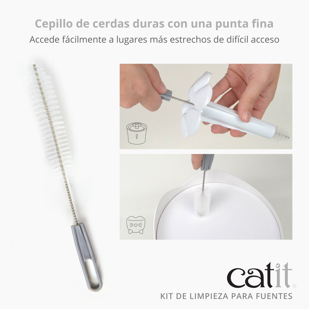 Kit de limpieza para fuentes de gatos Catit