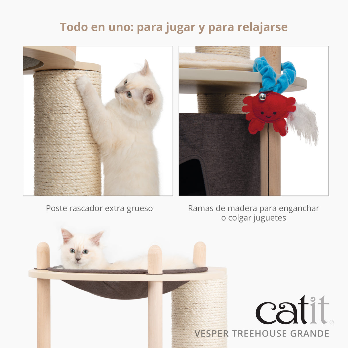 Árbol rascador para gatos Catit Vesper Treehouse