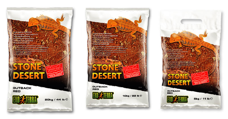 Três formatos de substrato do deserto de pedra vermelha do deserto
