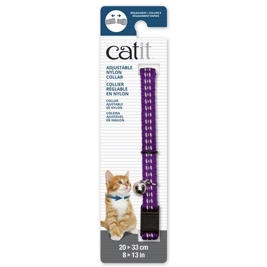 Catit Collar Breakaway Reflectante, Morado