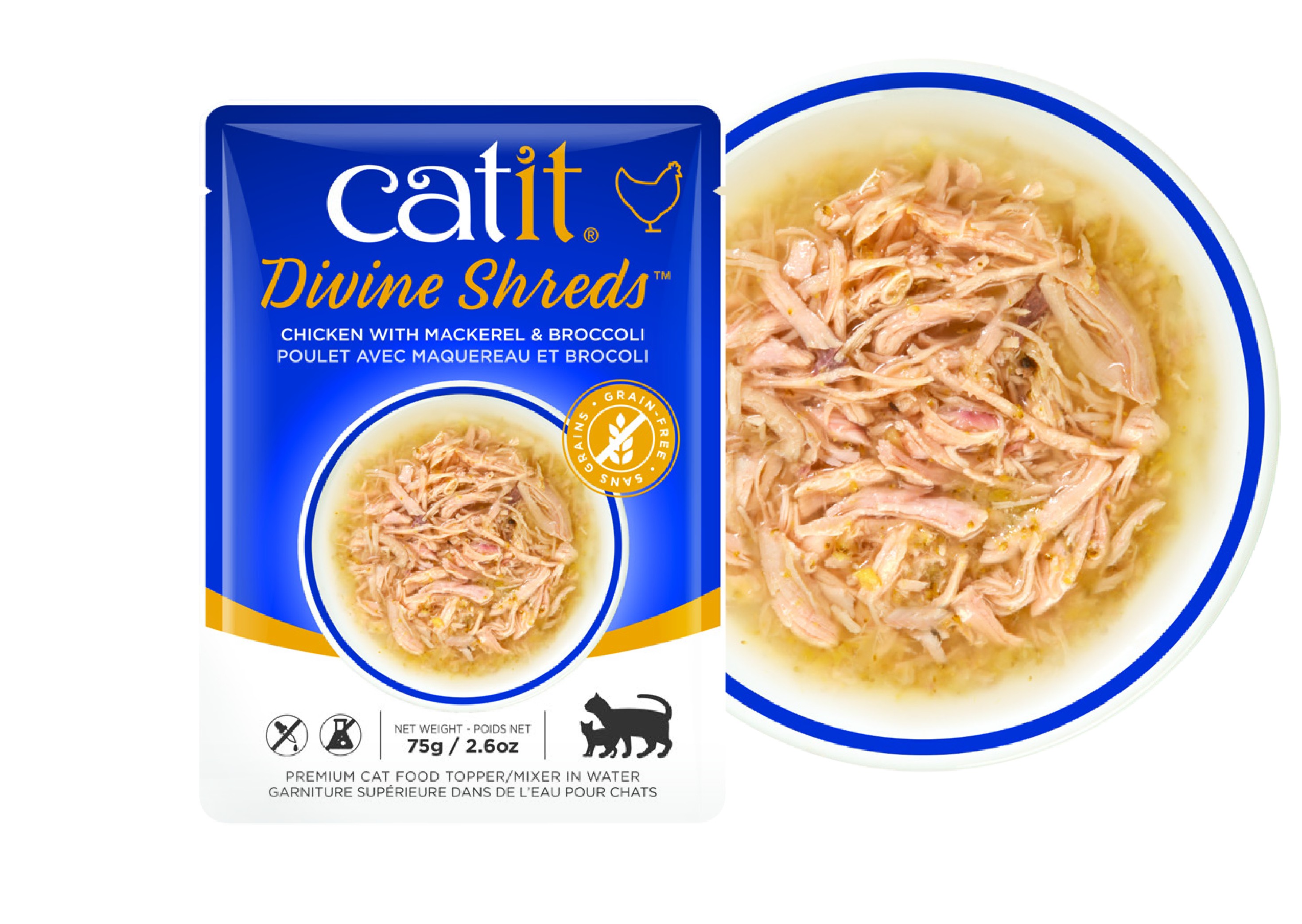 Catit DivineShreds Sopa Pollo/CaballaBrócoli, 75g