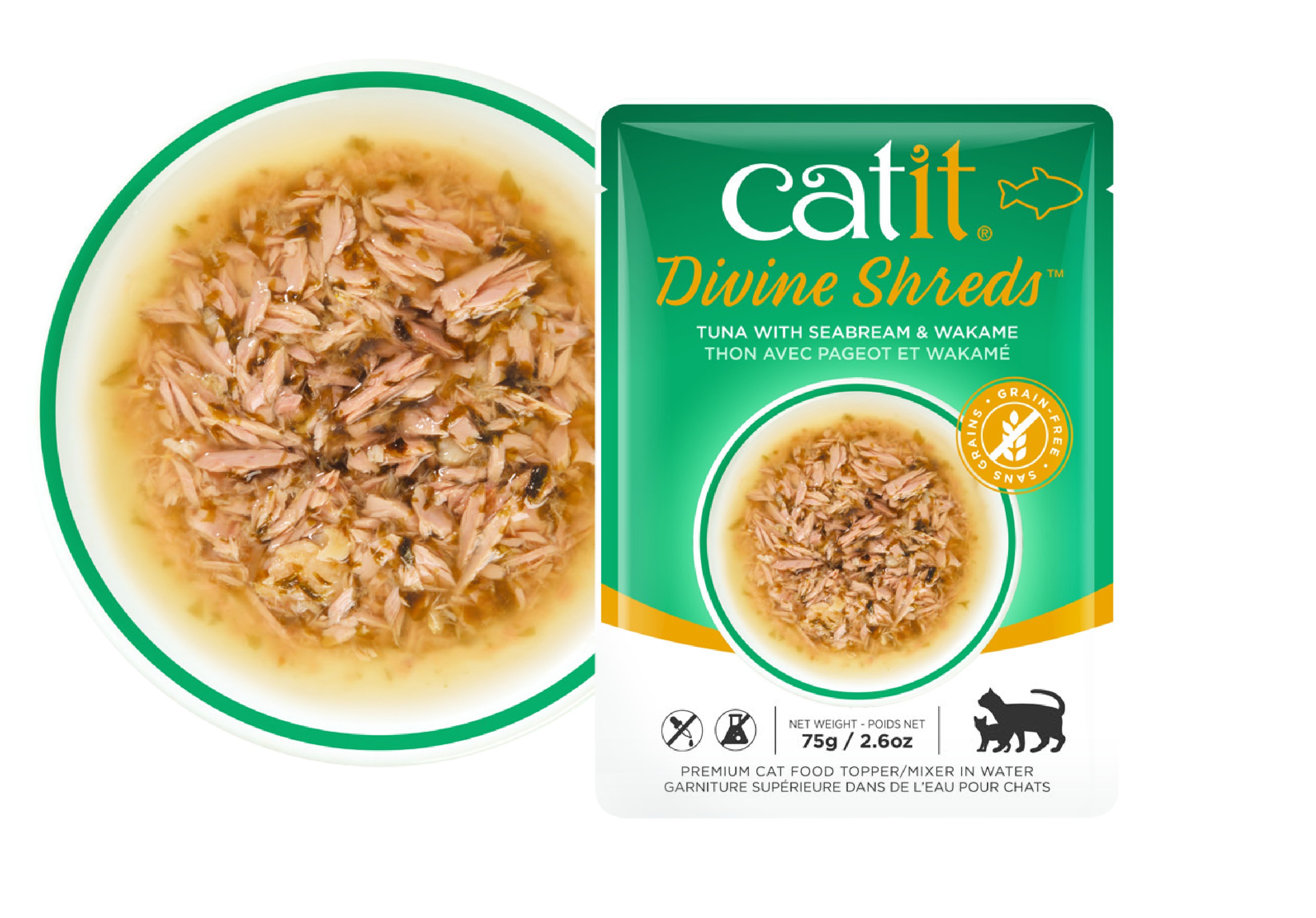 Catit DivineShreds Sopa Atún/DoradaWakame, 75g