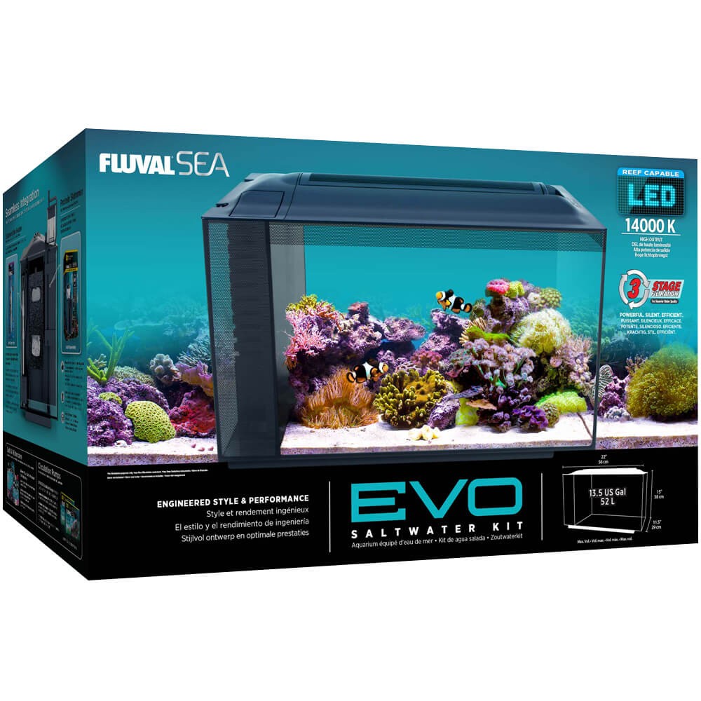 Fluval Evo Acuario Marino, Negro, 52L