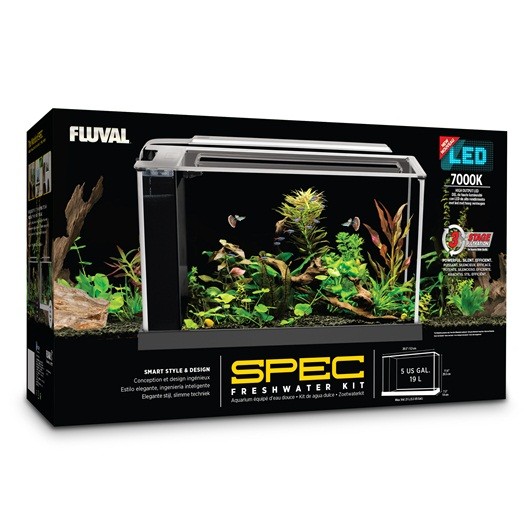 Fluval Spec Nano Acuario Negro, 19L