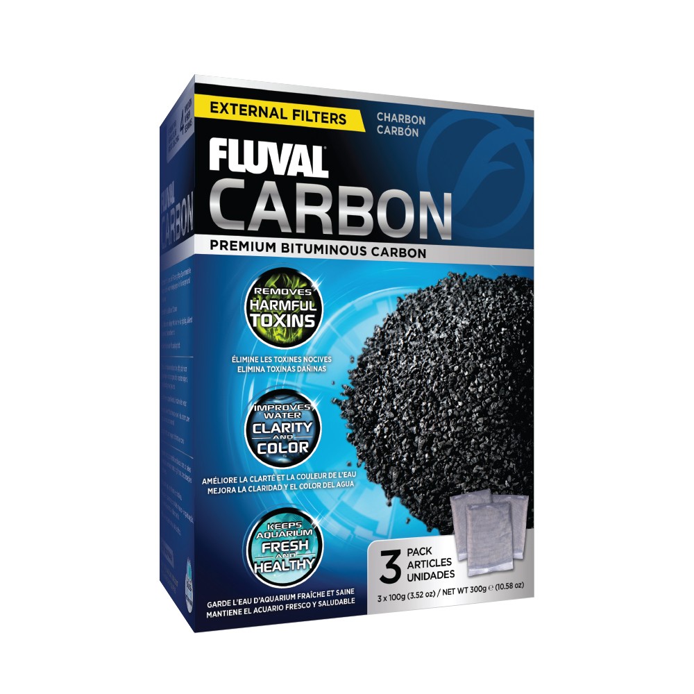 Fluval Carbón Activado Premium, 300g, 3×100