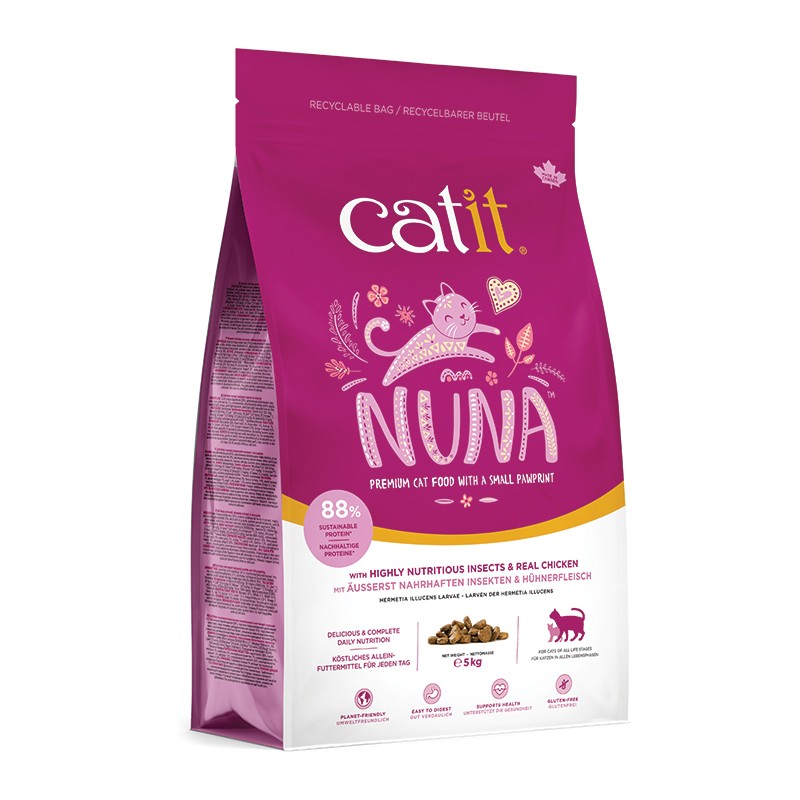 Catit Nuna Pienso Proteína Insecto y Pollo, 5kg