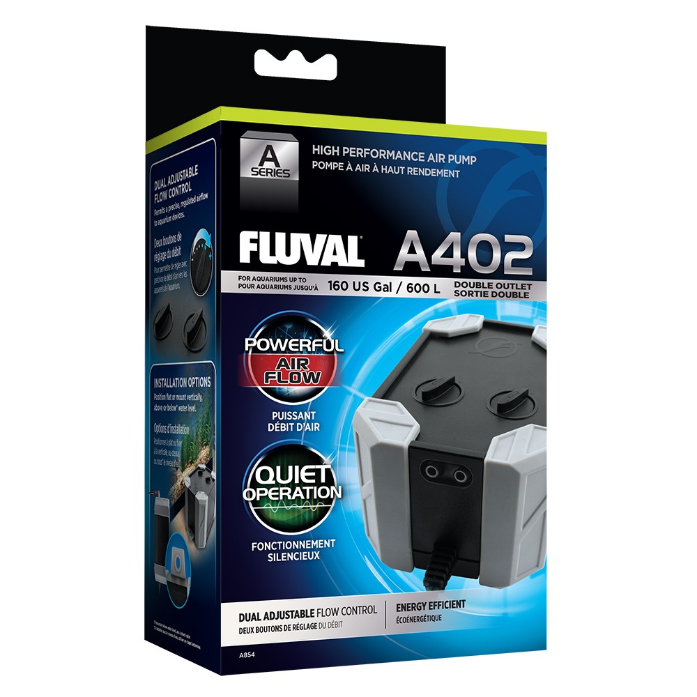 Fluval Serie A 402 Bomba de Aire, 600L