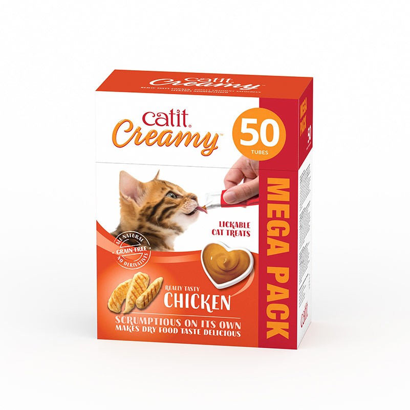 Catit Creamy Pollo, Mega Pack 50x10g