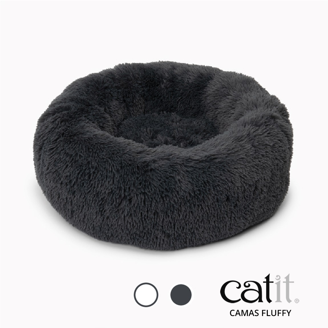 Catit Cama Fluffy, Gris Oscuro