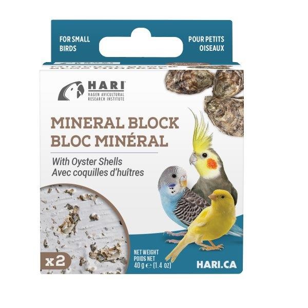 HARI Bloque Mineral con Conchas Ostras, 2uds, 40g