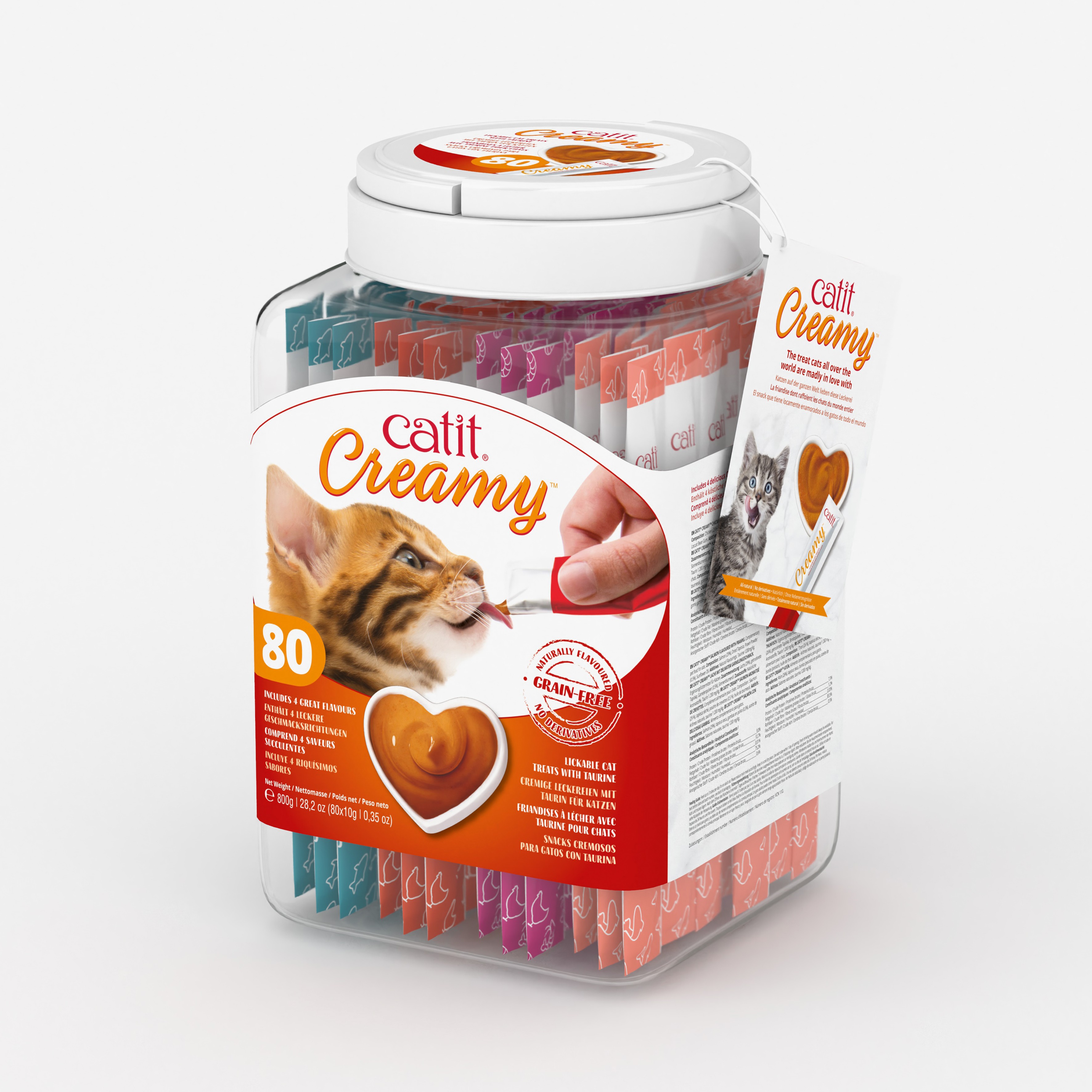 Catit Creamy Bote Surtido, 80x10g