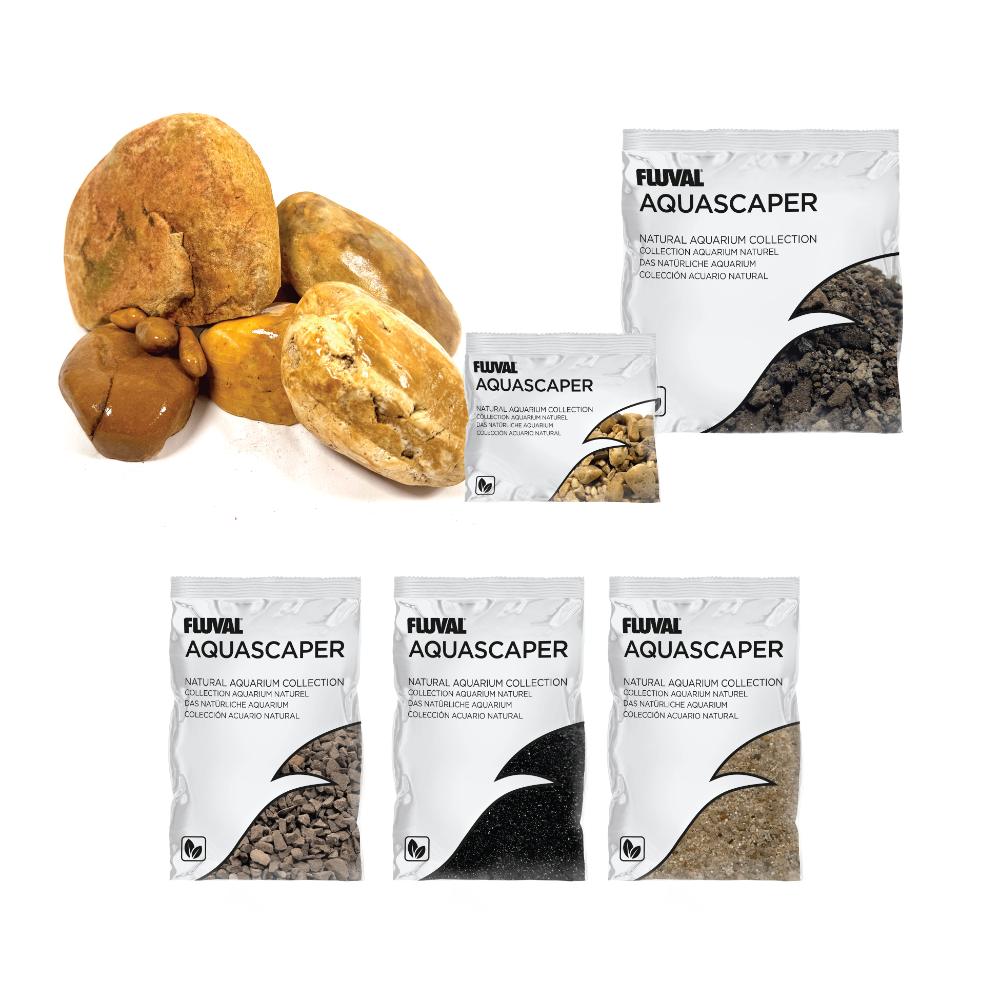 Kit de piedras y grava para acuascaping Fluval - Ámbar