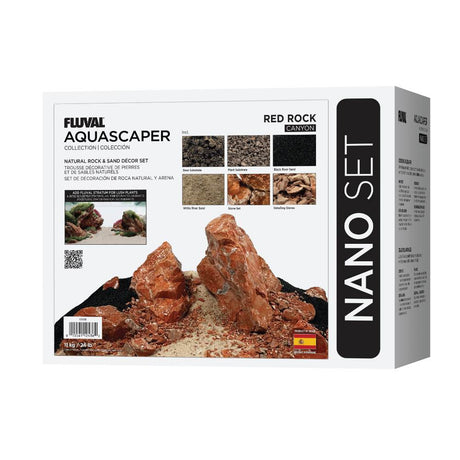 Kit de piedras y grava para acuascaping Fluval - Rojo