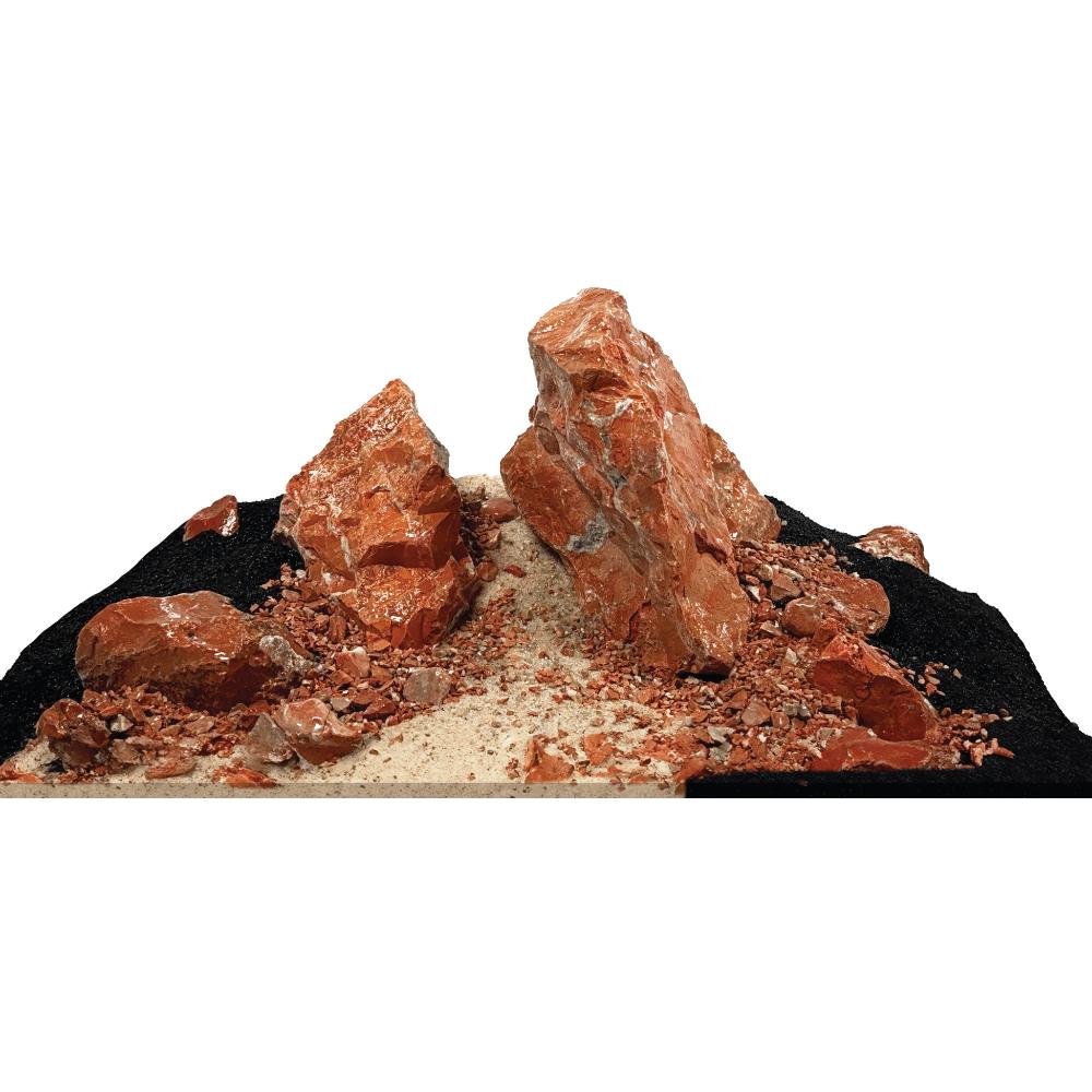 Kit de piedras y grava para acuascaping Fluval - Rojo