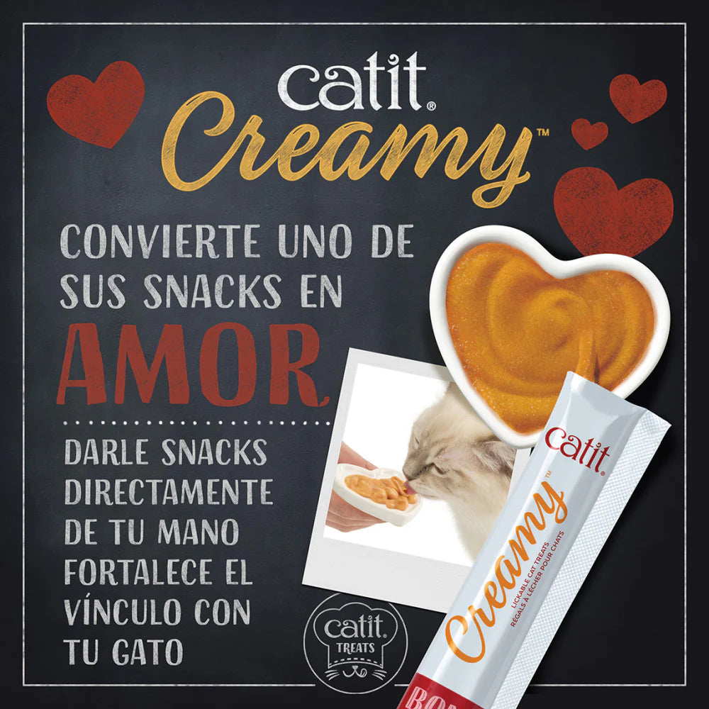 Snacks para gatos Catit Creamy – 4 Tubos