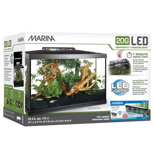 Kit de acuario con iluminación LED Marina