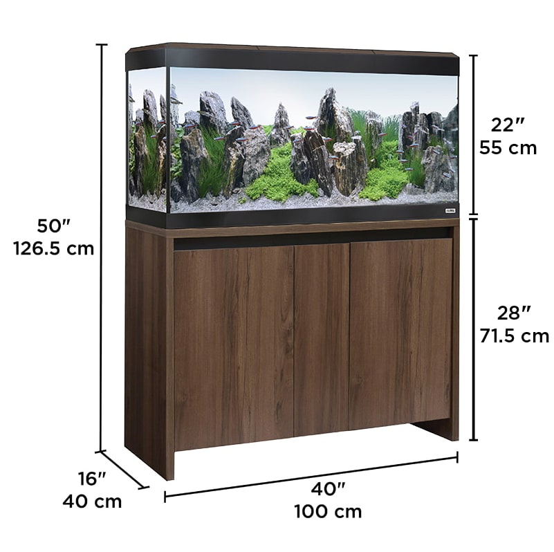 Acuario con iluminación LED bluetooth Fluval Roma de 200L