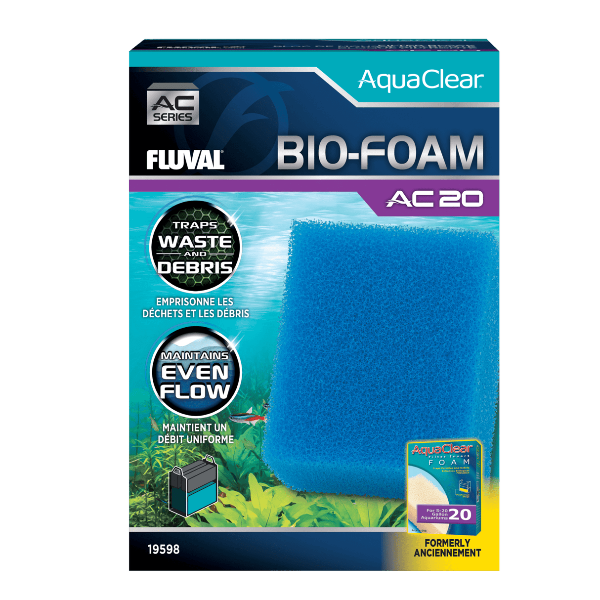 Bio-esponja azul para filtro AquaClear Fluval AC -Pack de 1