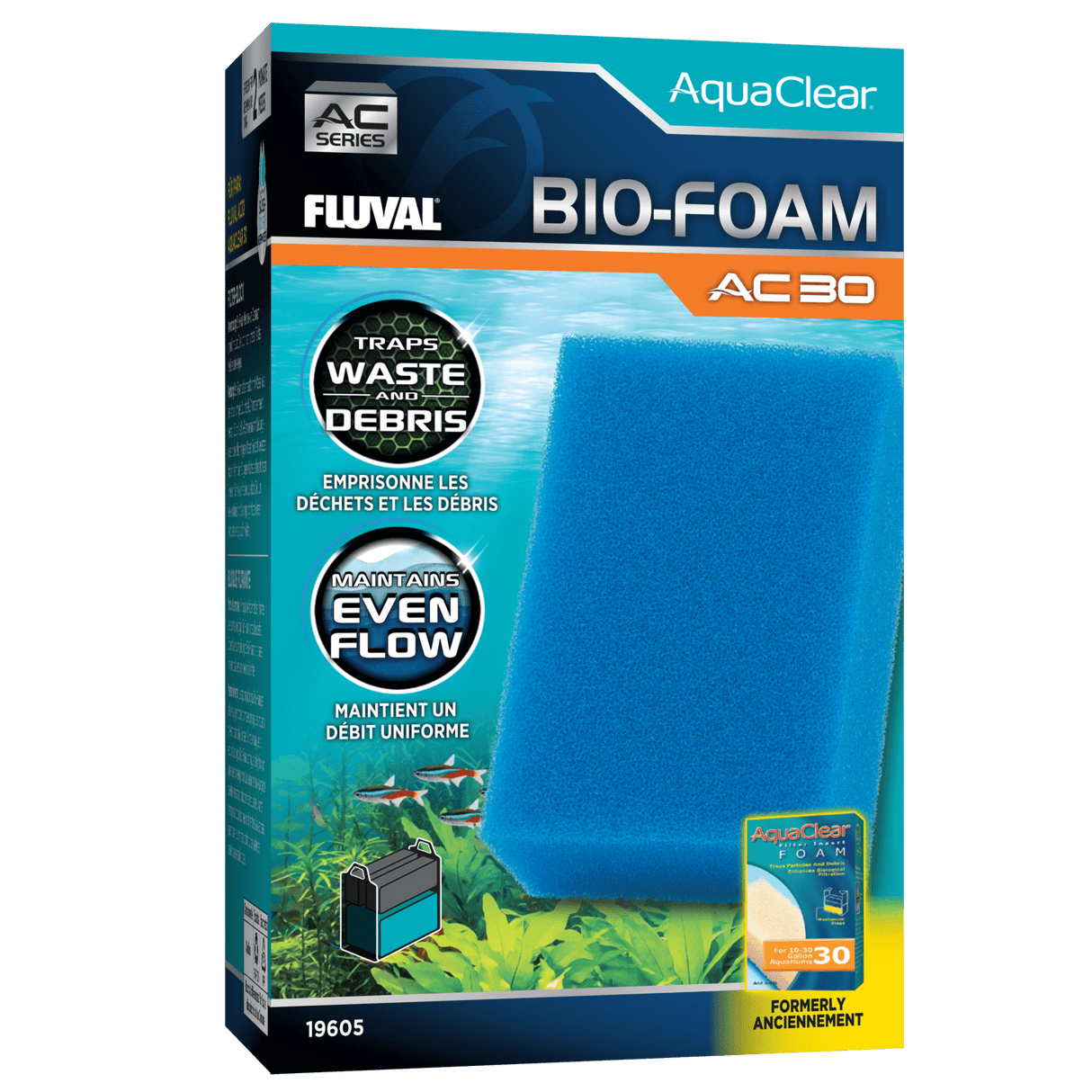 Bio-esponja azul para filtro AquaClear Fluval AC -Pack de 1