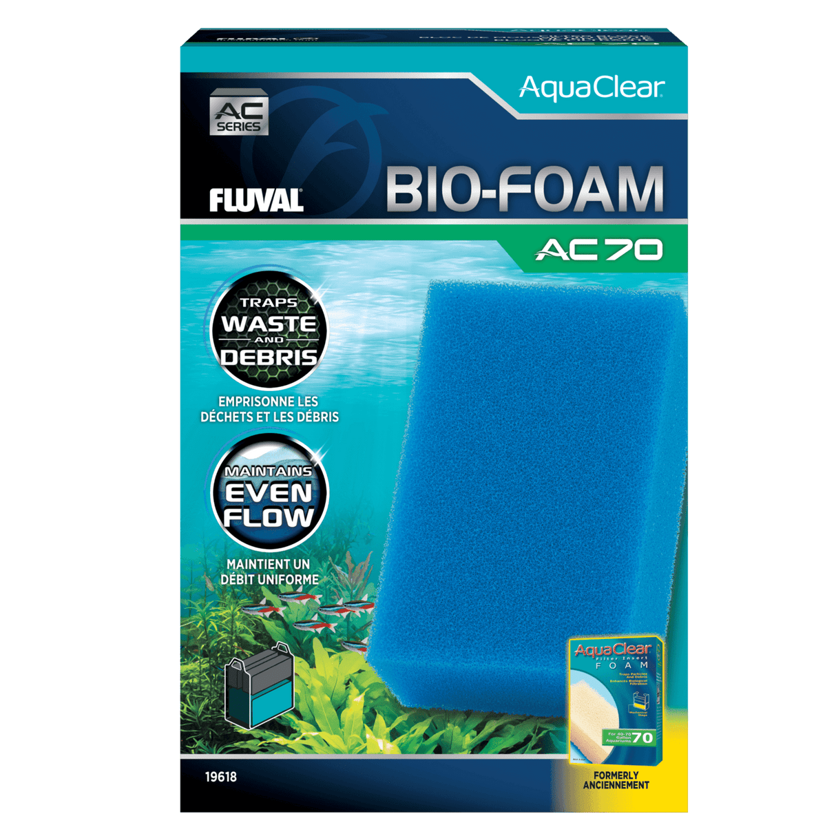 Bio-esponja azul para filtro AquaClear Fluval AC -Pack de 1