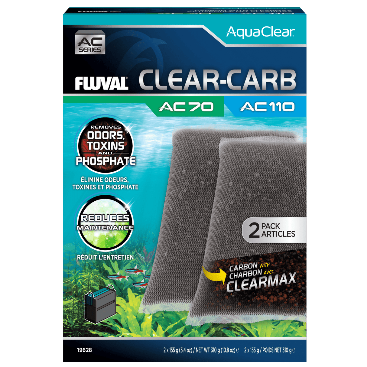 Carga Clear-Carb para filtro AquaClear Fluval AC