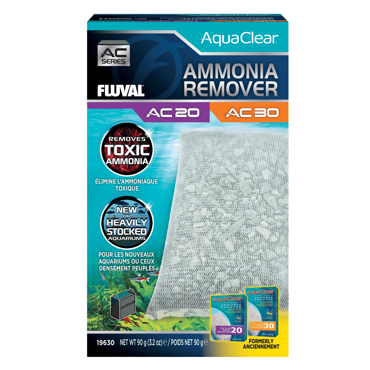 Eliminador de amoniaco para filtro AquaClear Fluval AC - Pack de 1