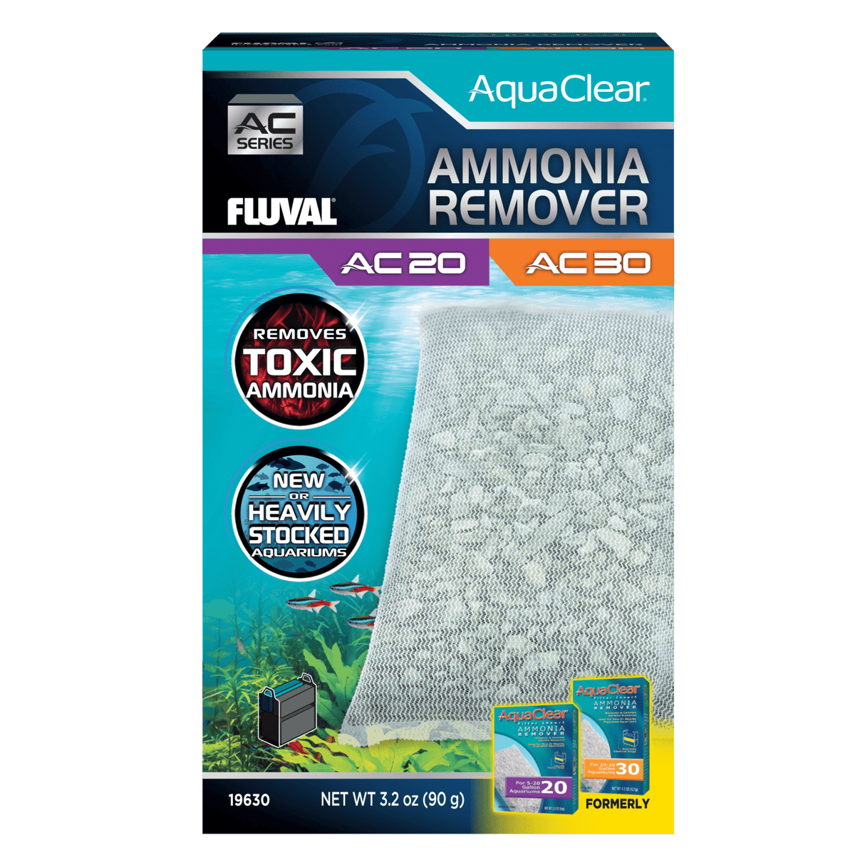 Eliminador de amoniaco para filtro AquaClear Fluval AC - Pack de 1