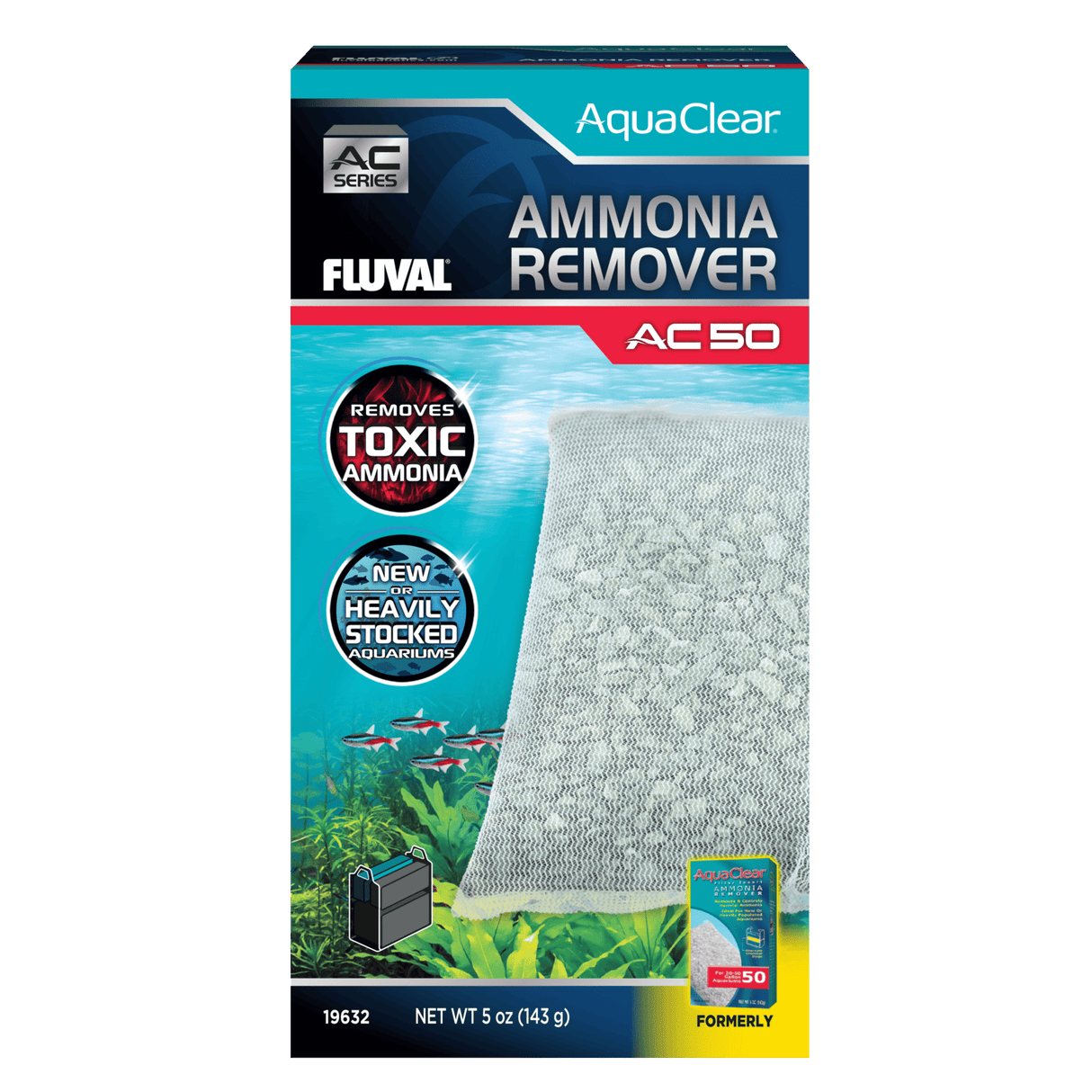 Eliminador de amoniaco para filtro AquaClear Fluval AC - Pack de 1