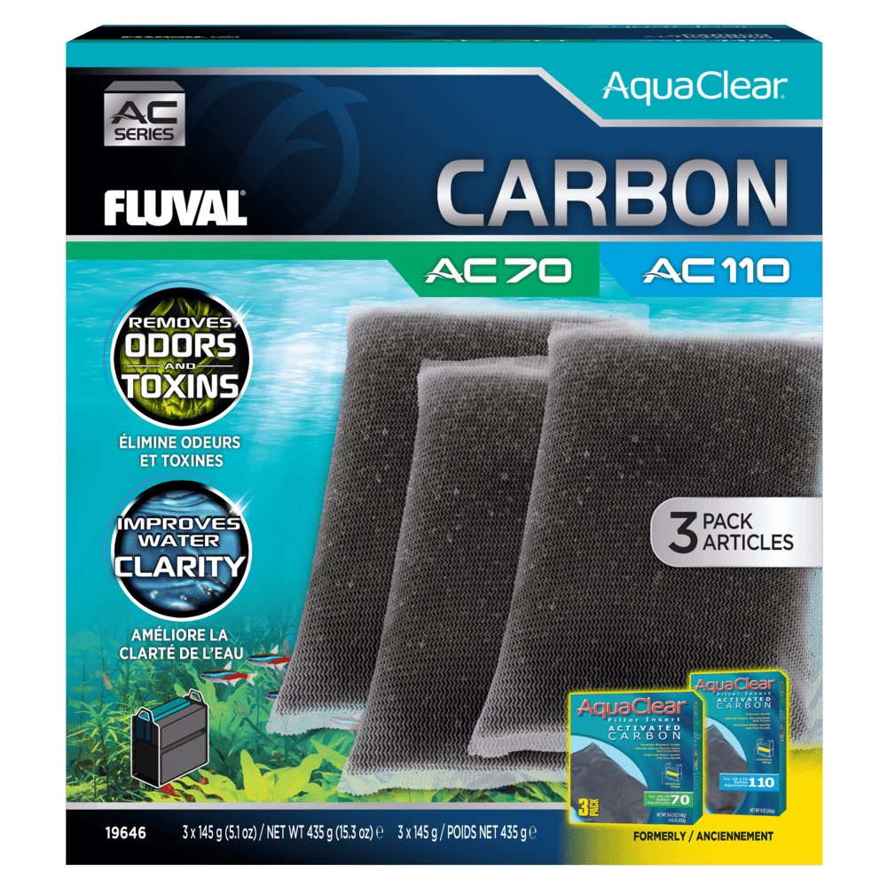 Pack ahorro carbón para filtro AquaClear Fluval AC - Pack de 3